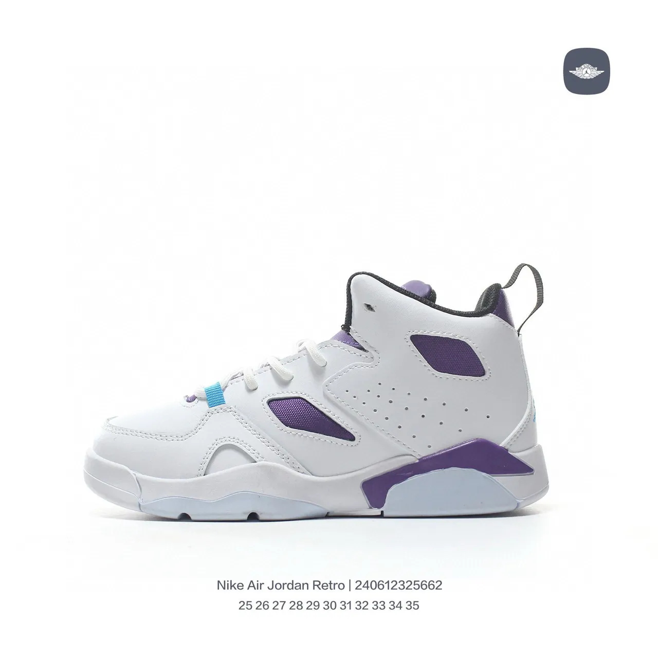 Nike Air Jordan 7 White Purple Basketball Shoes 3