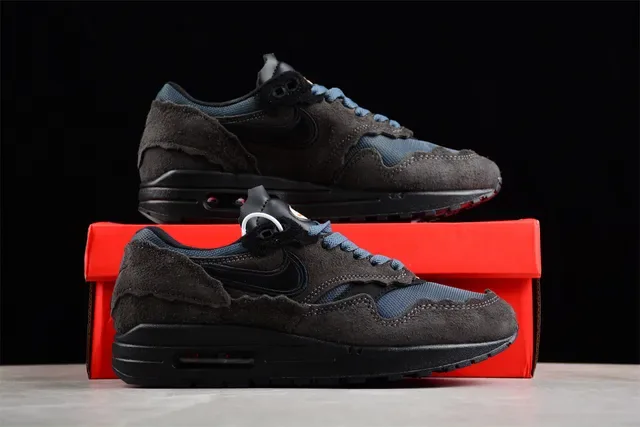 Nike Air Max 1 Gris foncé et bleu Ante Lifestyle Sneakers 15