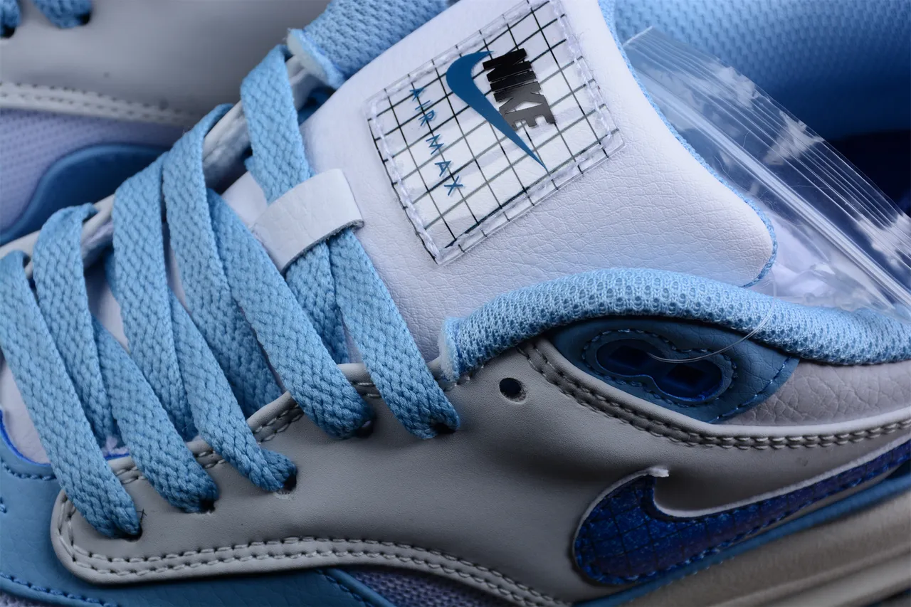 Nike Air Max 1 Light Blue Glitter Swoosh Lifestyle Sneakers 8