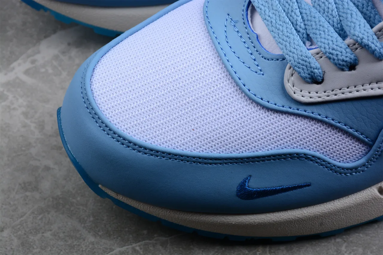 Nike Air Max 1 Light Blue Glitter Swoosh Lifestyle Sneakers 9