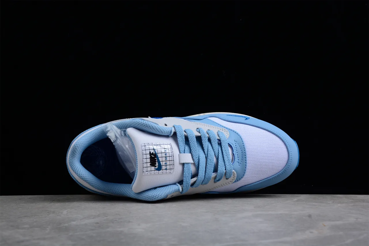 Nike Air Max 1 Light Blue Glitter Swoosh Lifestyle Sneakers 13