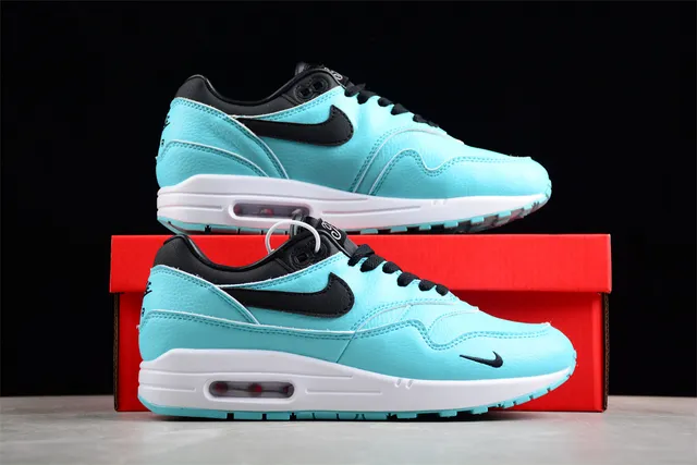 Nike Air Max 1 Turquoise and Black Lifestyle Sneakers 15