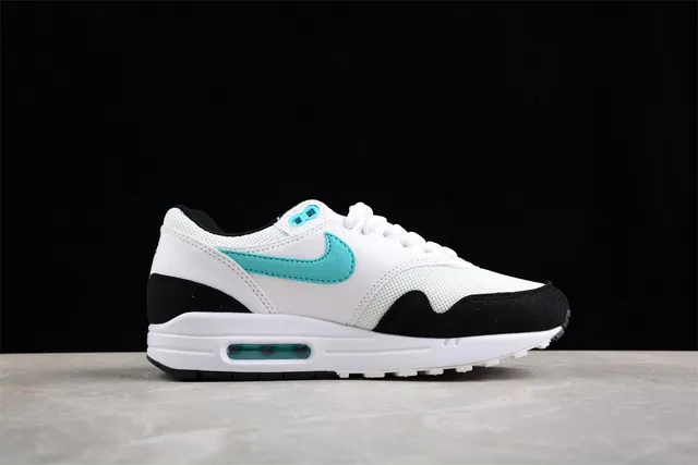 Nike Air Max 1 White Black Turquoise Lifestyle Sneakers 11