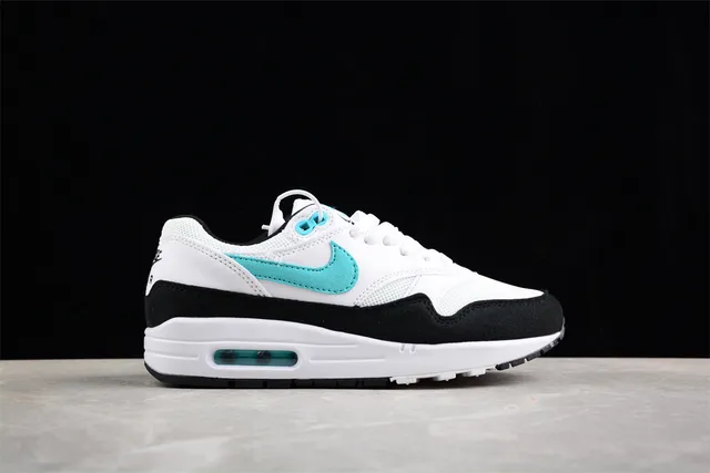 Nike Air Max 1 White Black Turquoise Lifestyle Sneakers 14