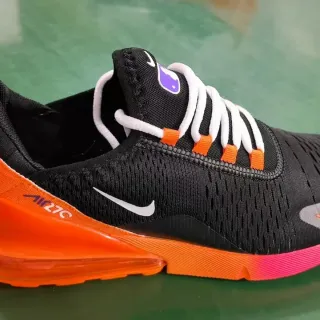 Nike Air Max 270 Black Orange Pink Running Shoes