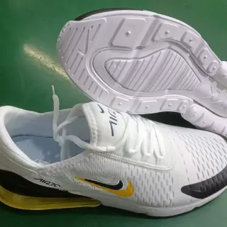 Nike Air Max 270 White Black Yellow Lifestyle Sneakers