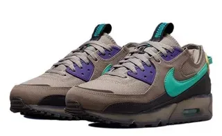 Nike Air Max 90 Taupe Purple Teal Lifestyle Sneakers 2