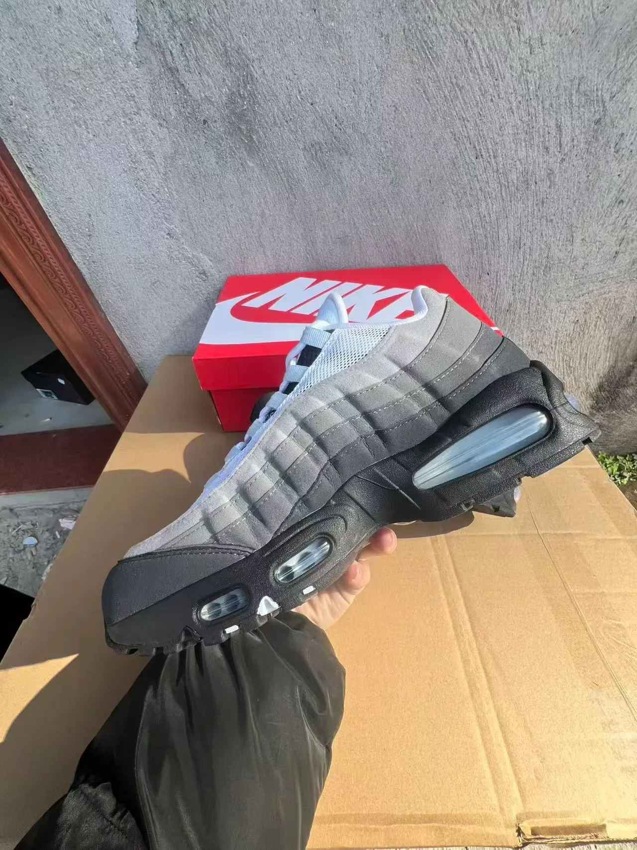 Nike Air Max 95 Cinza Preto Branco Tênis Lifestyle 5