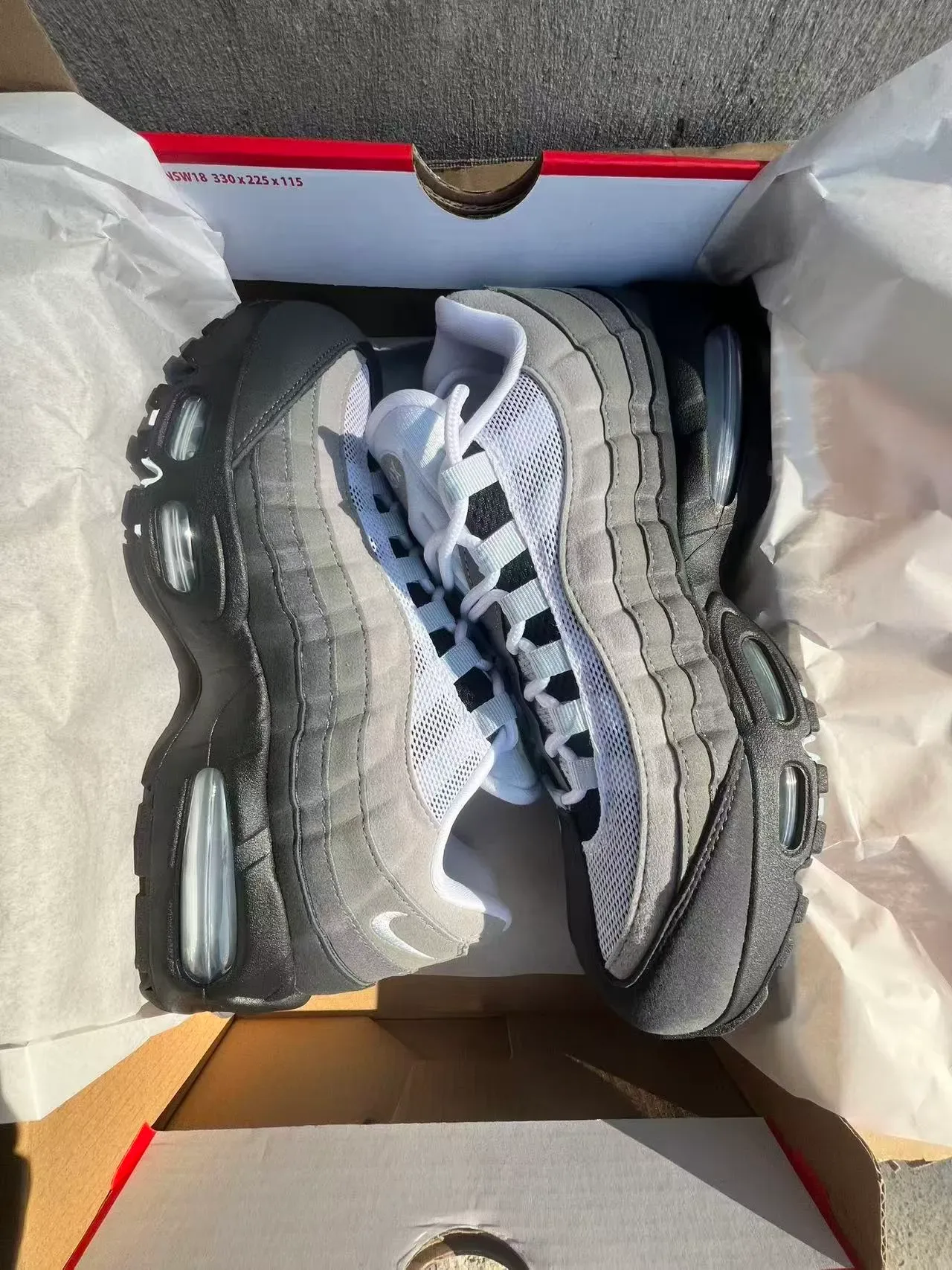 Nike Air Max 95 Cinza Preto Branco Tênis Lifestyle 9