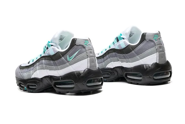 Nike Air Max 95 Gray Black White Teal Lifestyle Sneakers 4