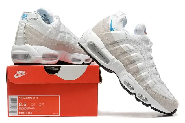 Nike Air Max 95 White Red Black Gray Lifestyle Sneakers 20