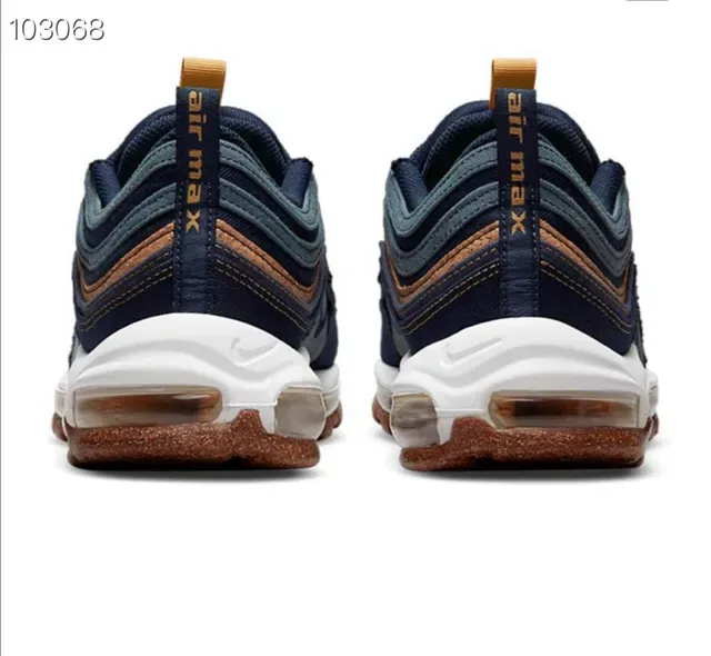 Nike Air Max 97 Navy and Brown Cork Lifestyle Sneakers 3