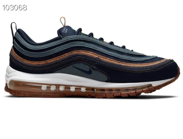 Nike Air Max 97 Navy and Brown Cork Lifestyle Sneakers 5
