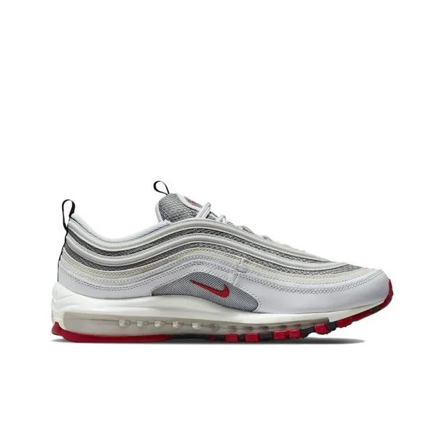 Nike Air Max 97 White Gray Red Lifestyle Sneakers 2