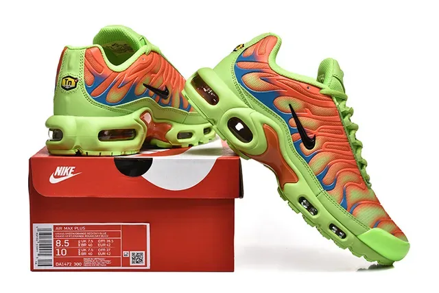Nike Air Max Plus Purple and Yellow Wave Pattern Lifestyle Sneakers 5