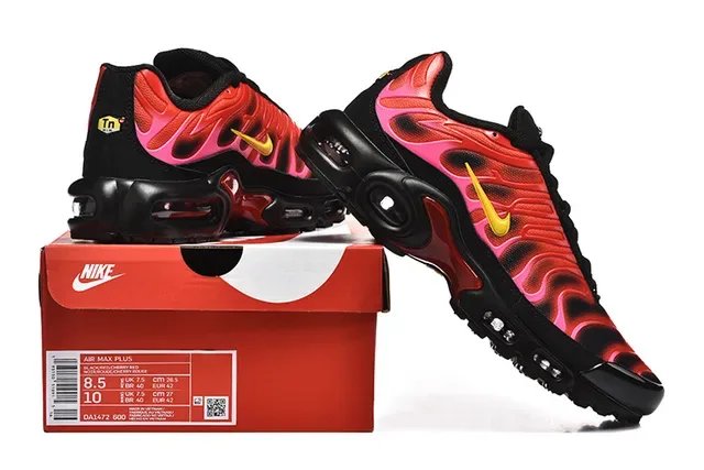 Nike Air Max Plus Purple and Yellow Wave Pattern Lifestyle Sneakers 24