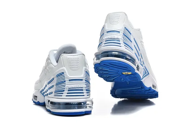 Nike Air Max Plus Tuned White and Blue Lifestyle Sneakers 8