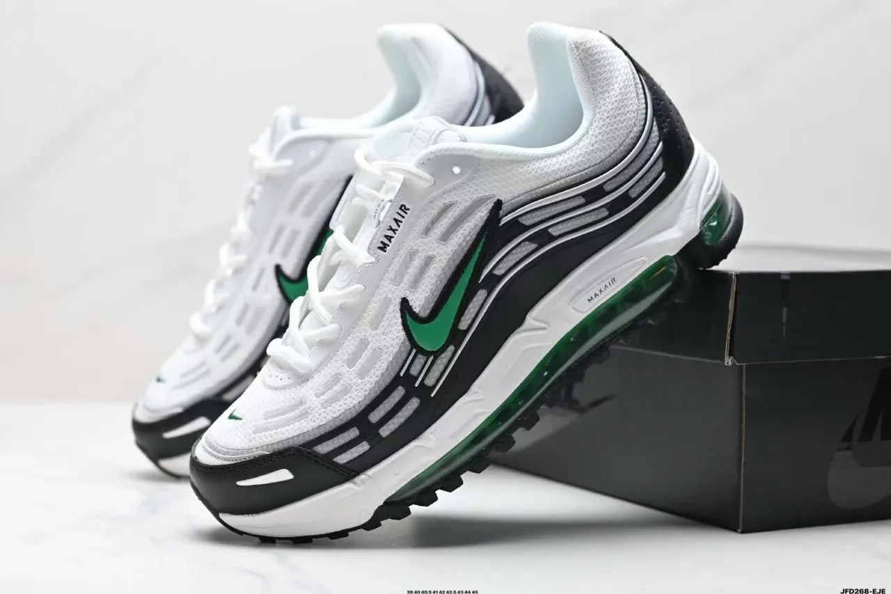 Nike Air Max Plus White Black Green Lifestyle Sneakers 3