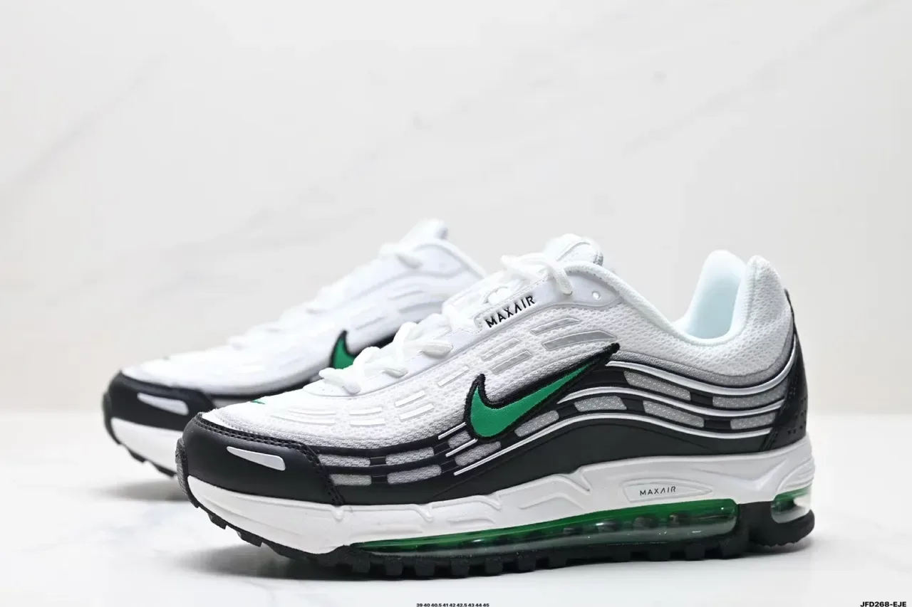 Nike Air Max Plus White Black Green Lifestyle Sneakers 5