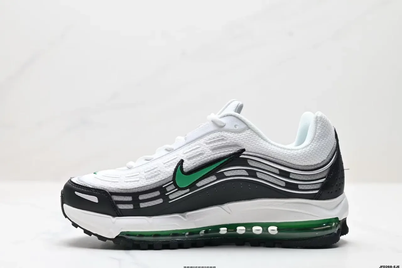 Nike Air Max Plus White Black Green Lifestyle Sneakers 6
