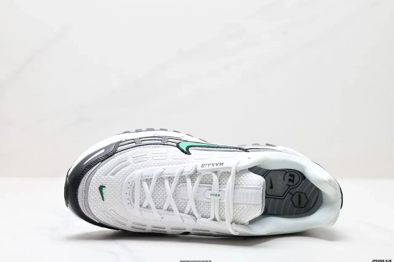 Nike Air Max Plus White Black Green Lifestyle Sneakers 7