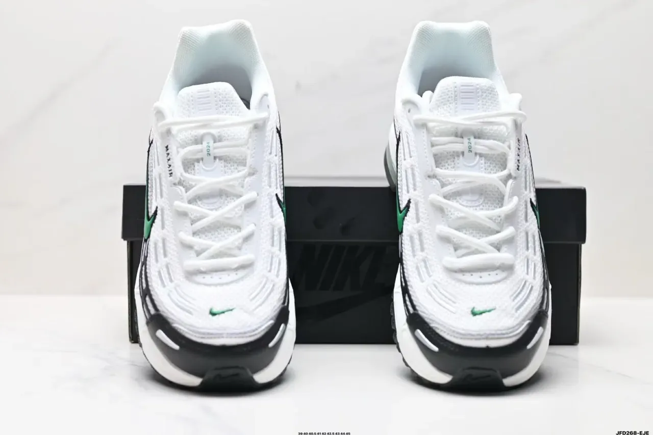 Nike Air Max Plus White Black Green Lifestyle Sneakers 8