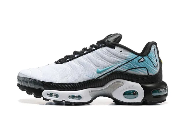 Nike Air Max Plus White Black Teal Lifestyle Sneakers 14