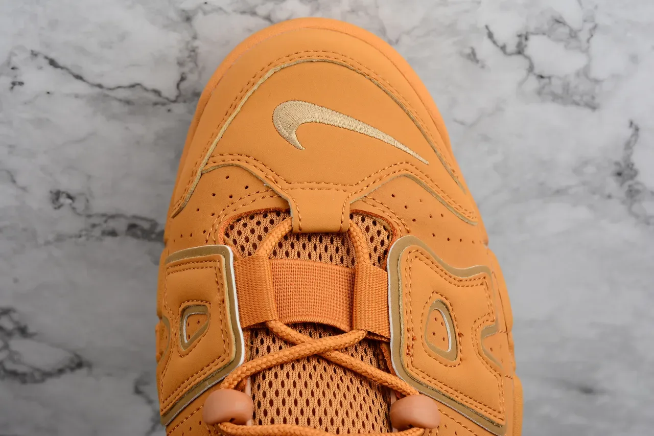 Nike Air More Uptempo Tan Leather Basketball Shoes 4