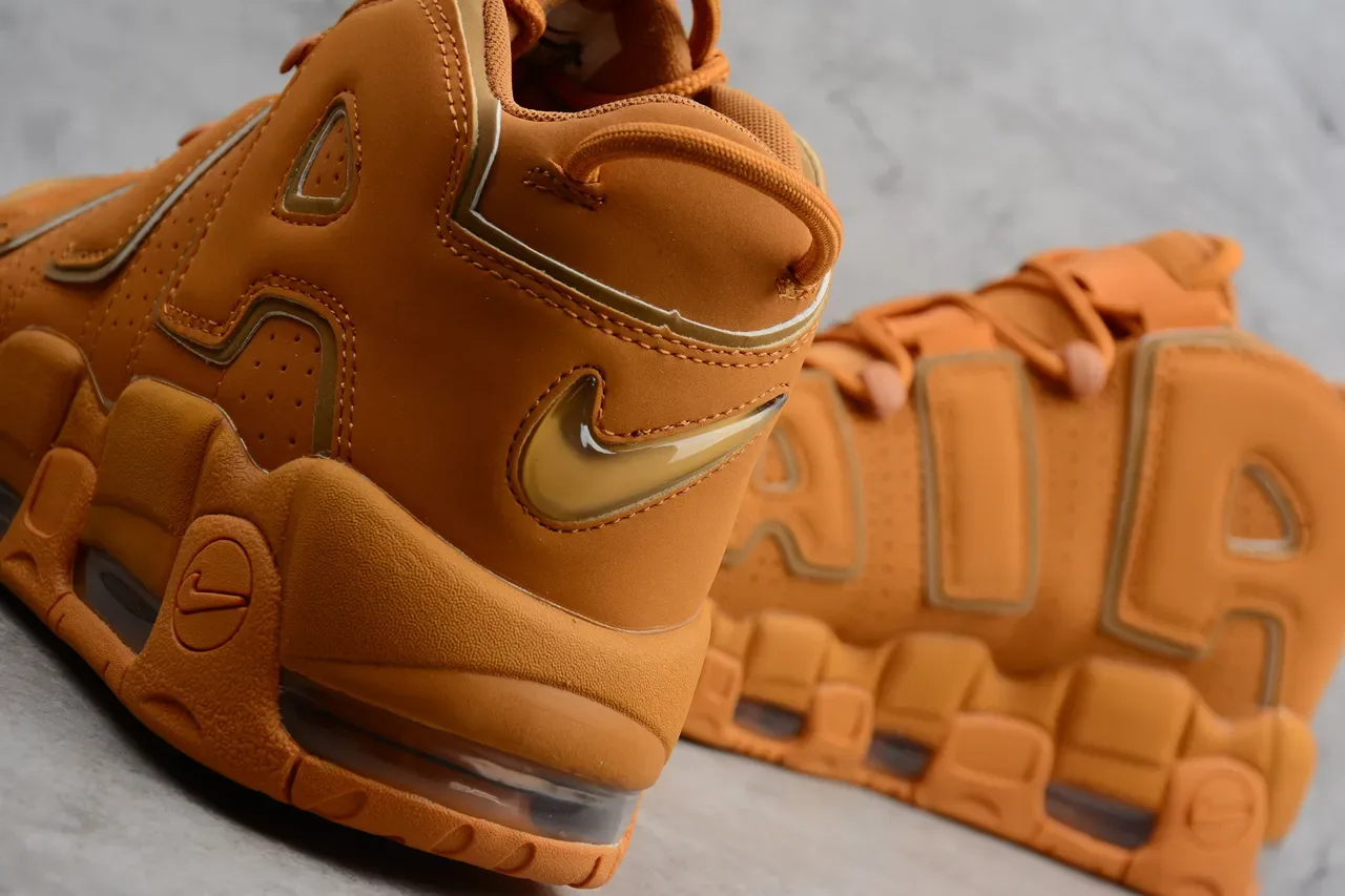 Nike Air More Uptempo Tan Leather Basketball Shoes 5