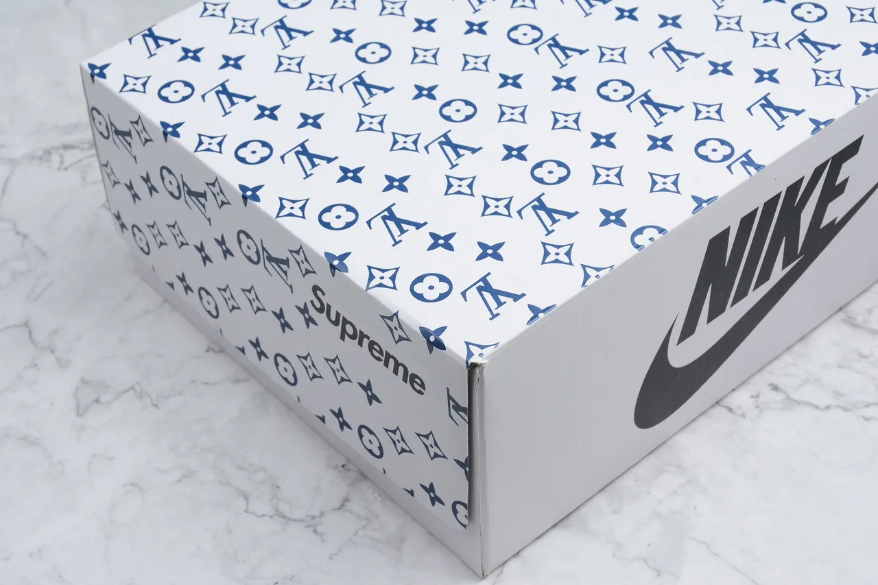 Nike Air More Uptempo White Blue Denim Monogram Basketball Shoes 8