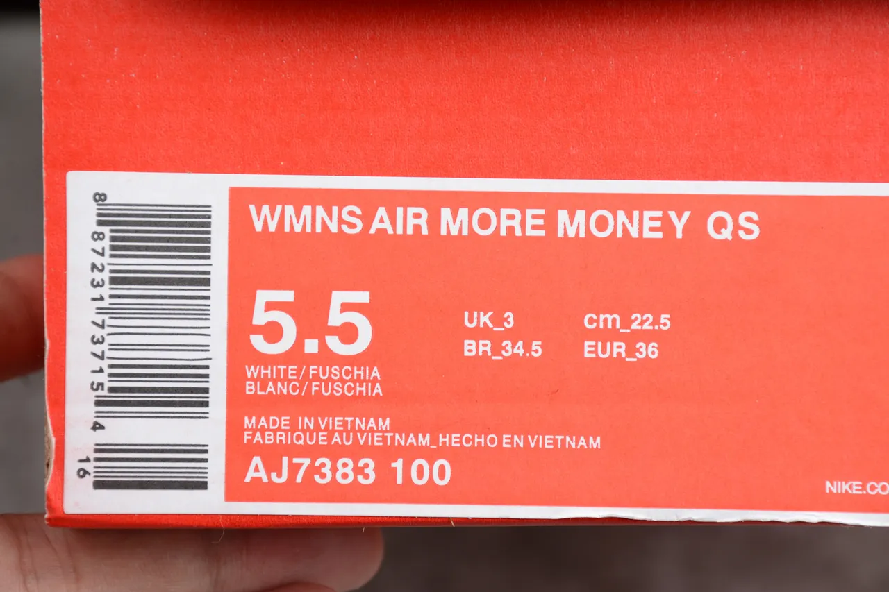 Nike Air More Uptempo White Pink Lifestyle Sneakers 2