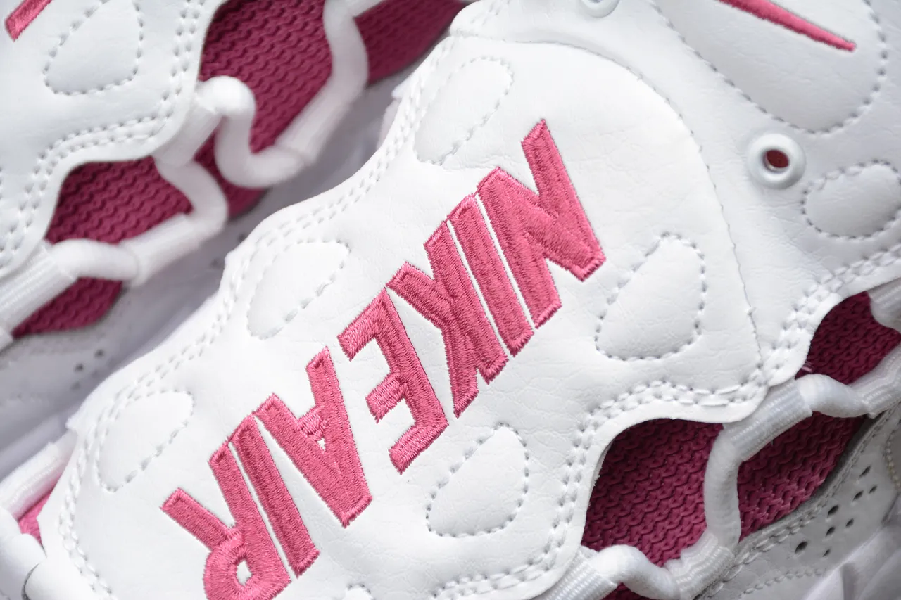 Nike Air More Uptempo White Pink Lifestyle Sneakers 6