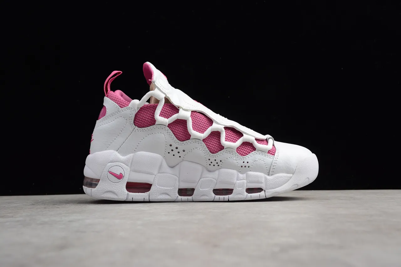 Nike Air More Uptempo White Pink Lifestyle Sneakers 12