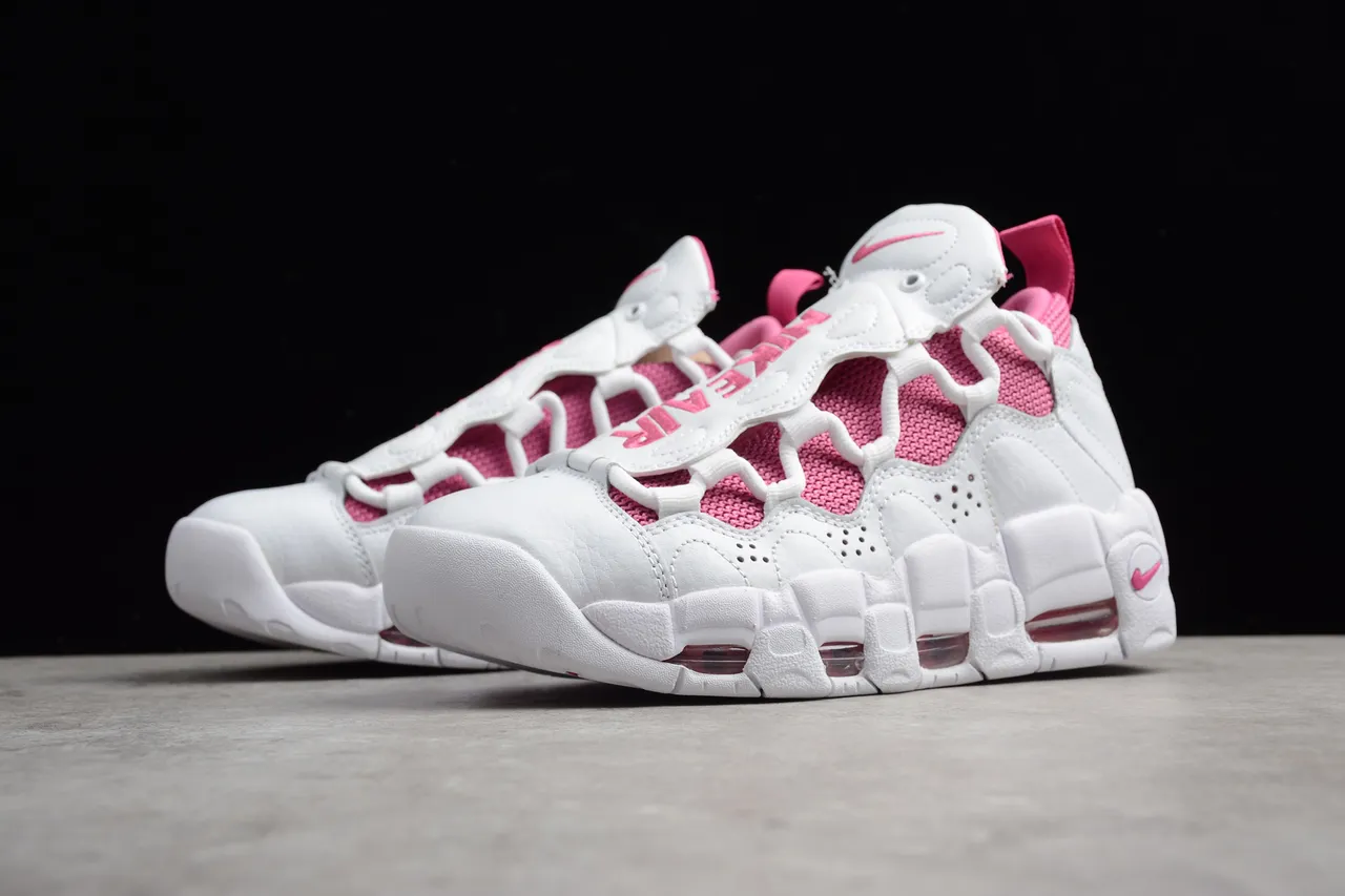 Nike Air More Uptempo White Pink Lifestyle Sneakers 13