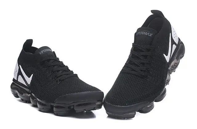 Nike Air VaporMax Flyknit Black and White Lifestyle Sneakers 4