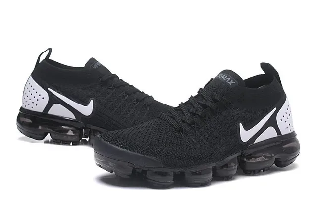 Nike Air VaporMax Flyknit Black and White Lifestyle Sneakers 6