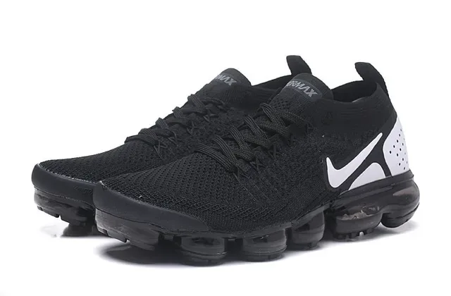 Nike Air VaporMax Flyknit Black and White Lifestyle Sneakers 8