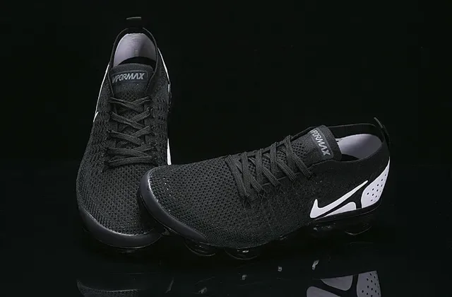 Nike Air VaporMax Flyknit Black and White Lifestyle Sneakers 11