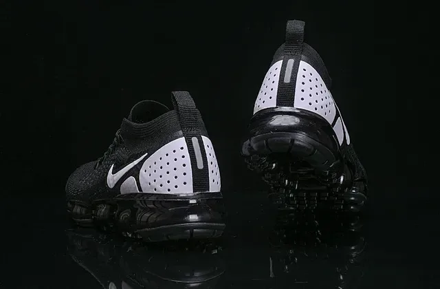 Nike Air VaporMax Flyknit Black and White Lifestyle Sneakers 12