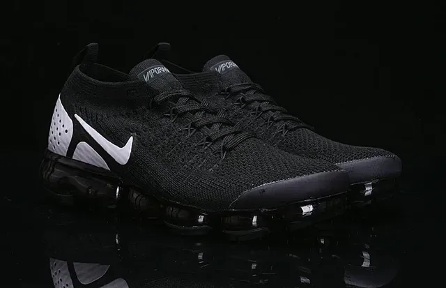 Nike Air VaporMax Flyknit Black and White Lifestyle Sneakers 16