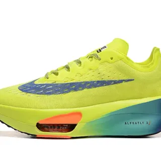 Nike Air Zoom Alphafly 3 Neon Yellow Blue Running Shoes