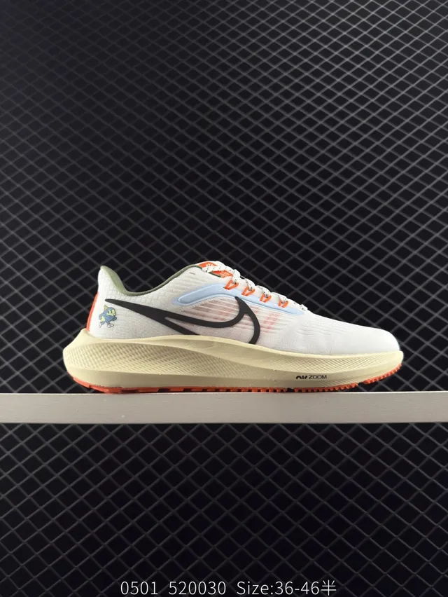 Nike Air Zoom Pegasus 39 blanco negro naranja zapatos de correr 7