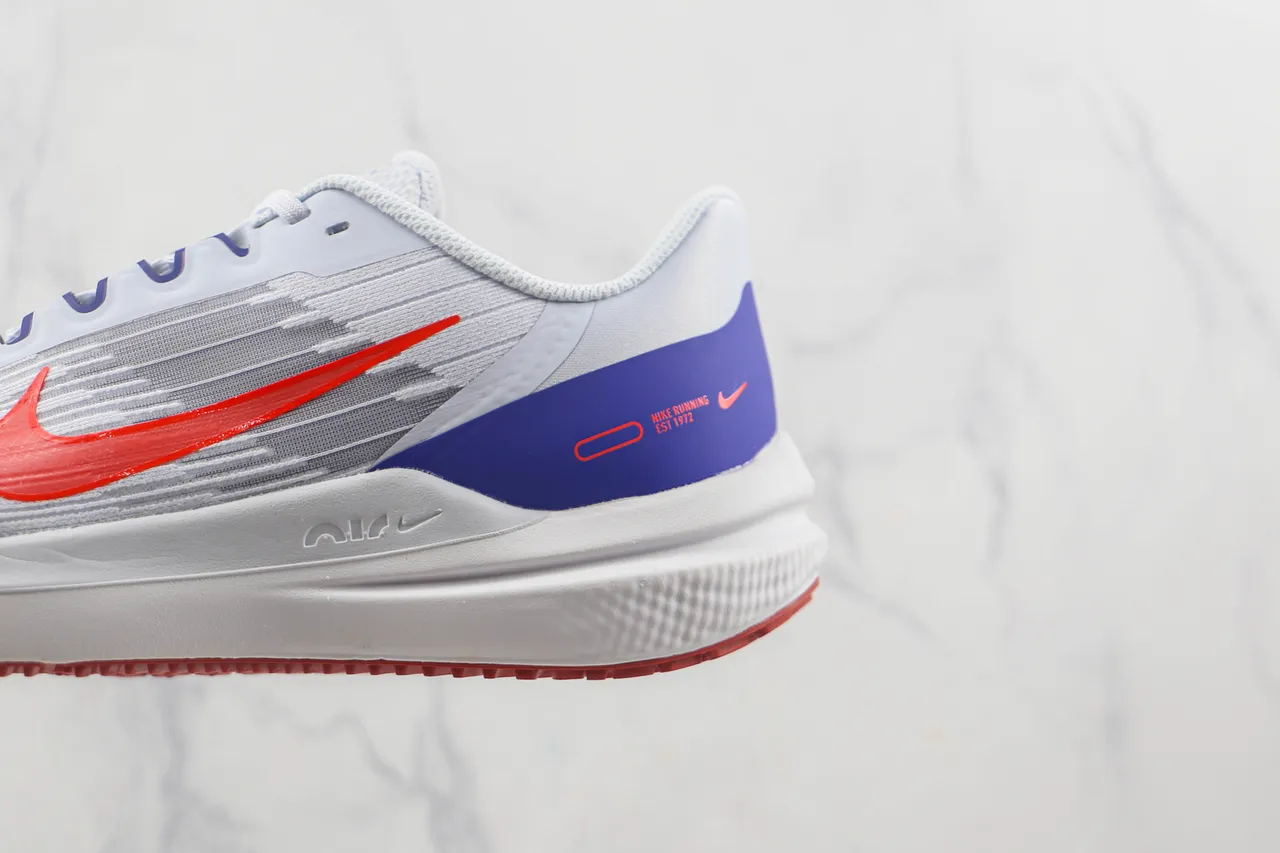 Nike Air Zoom Pegasus White Red Blue Running Shoes 7