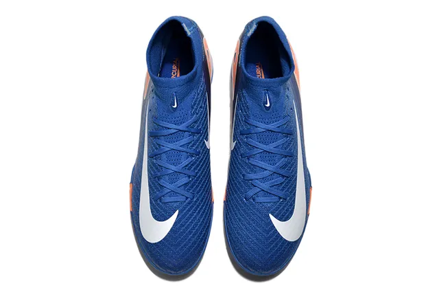 Nike Air Zoom bleu royal et orange chaussures de football turf 3