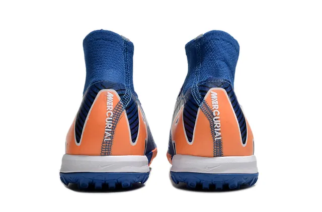 Nike Air Zoom bleu royal et orange chaussures de football turf 5