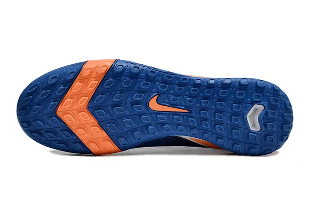 Nike Air Zoom bleu royal et orange chaussures de football turf 8