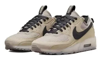 Nike Beige Black Low-Top Mesh-and-Synthetic Overlay Lifestyle Sneakers 5