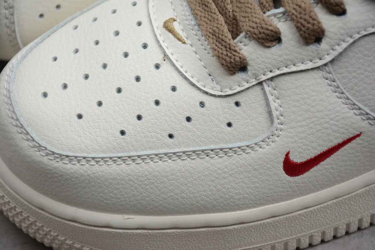 Nike Beige Brown High-Top Leather Upper Lifestyle Sneakers 15