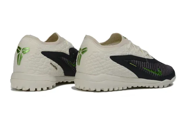 Nike Beige Green Knit Upper Textured Off-White Base Turf Soccer Shoes 4