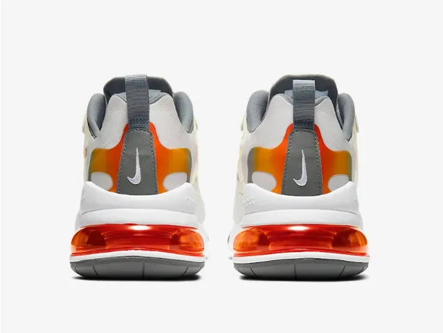 نايك بيج أورانج سنيكرز لايف ستايل أعلى شبكي وصناعي في طبقات أوفرسايز مرئي Air Cushioning وحدة 3
